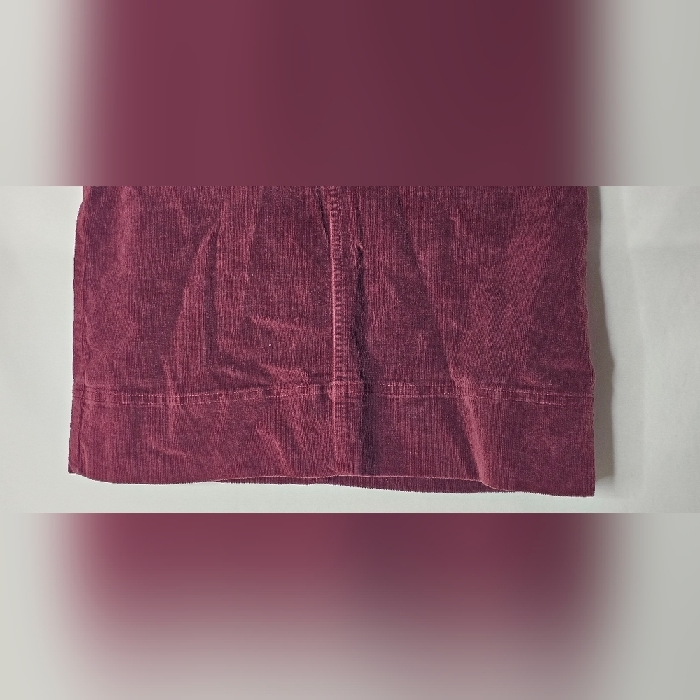 EUC Patagonia Women's Corduroy Mini Skirt Maroon Sz 2 Organic Cotton Y2K 90s - Picture 5 of 11